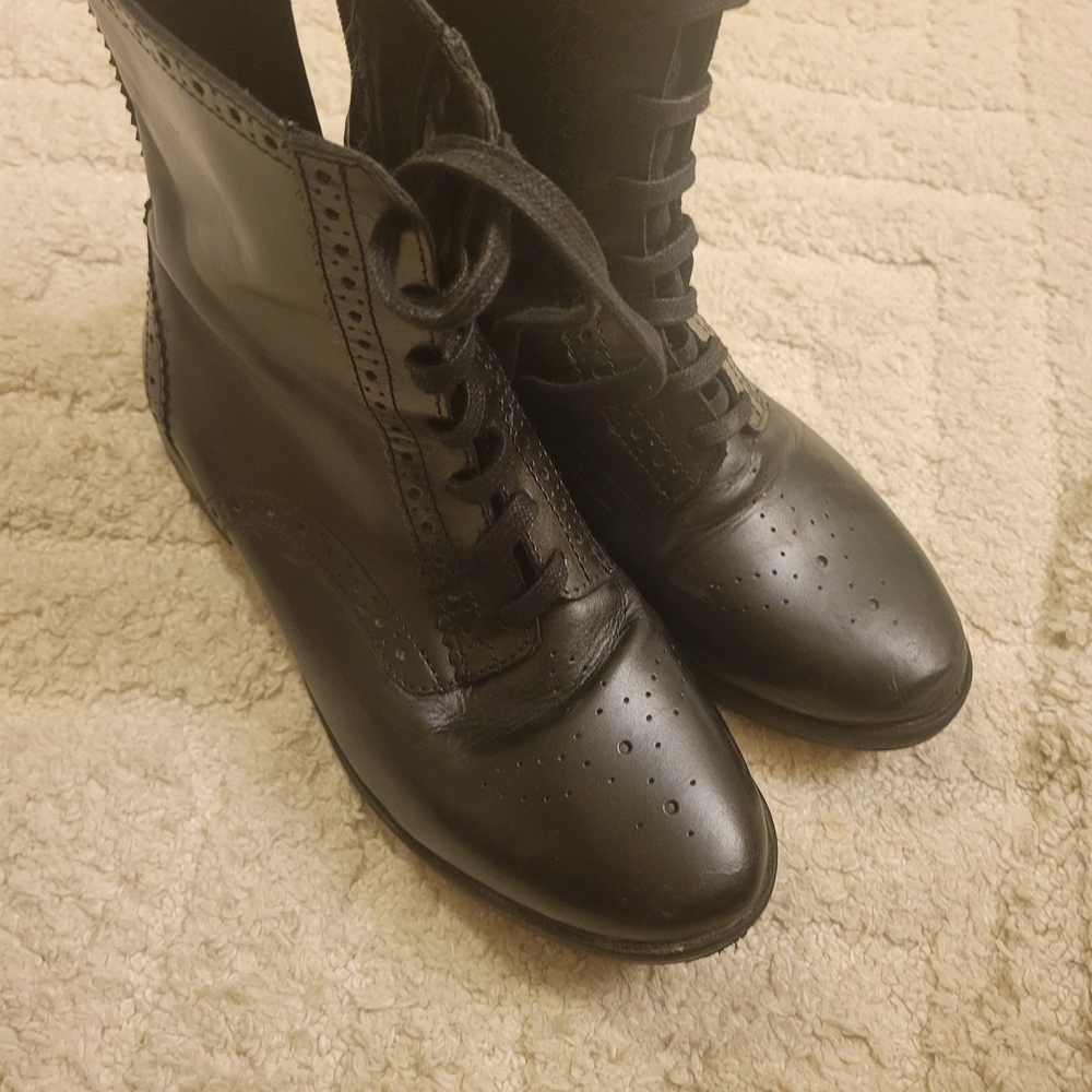 Zara Black Women's Lace-Up Boots
